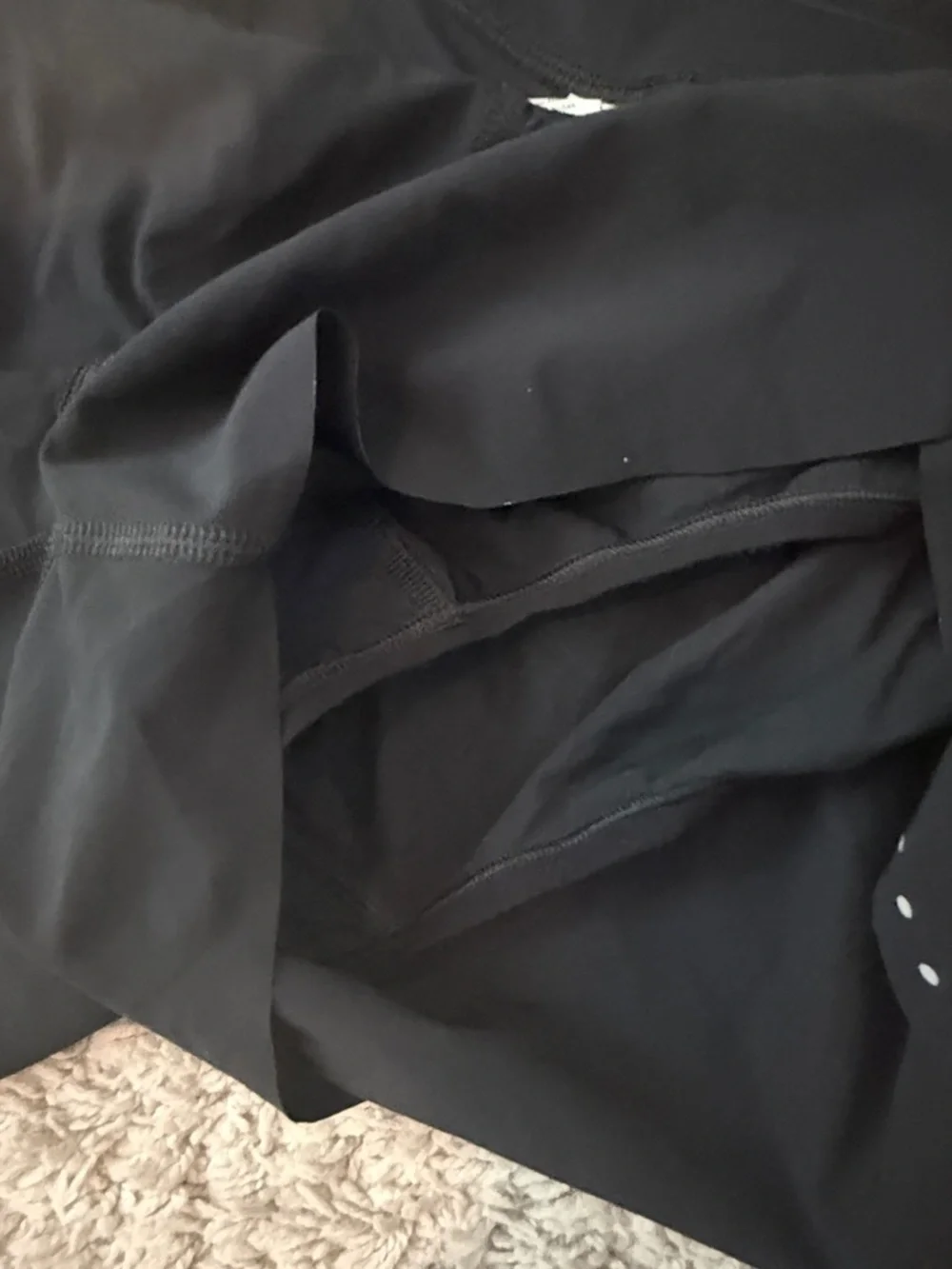 Women's Black Athletic Shorts with Reflective Accent - Picture 3 of 3